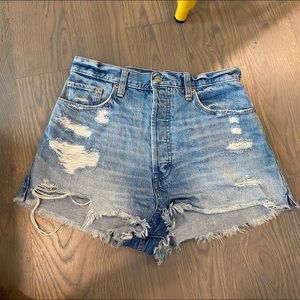 High Rise Abercrombie and Fitch Denim Shorts